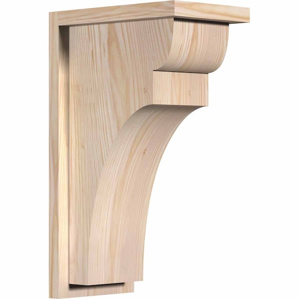 Ekena Millwork Yorktown Smooth Corbel w/Backplate, Douglas Fir, 7 1/2"W x 12"D x 20"H COR08X12X20YOR01SDF - main